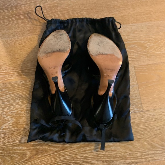 Tom Ford for YSL Rive Gauche black velvet strappy sandals - Picture 7 of 13